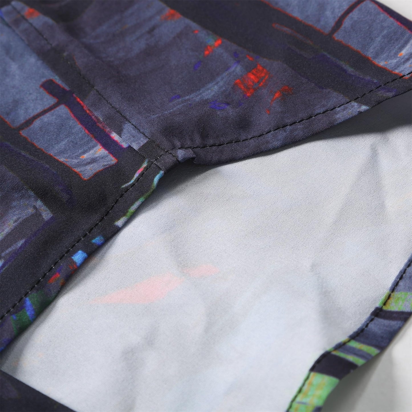 BYBNOLL Men's Casual Shirt Printed Long Sleeve Lapel Trendy Formal Business Comfortable Skin-Friendly Button Down Shirt Purple