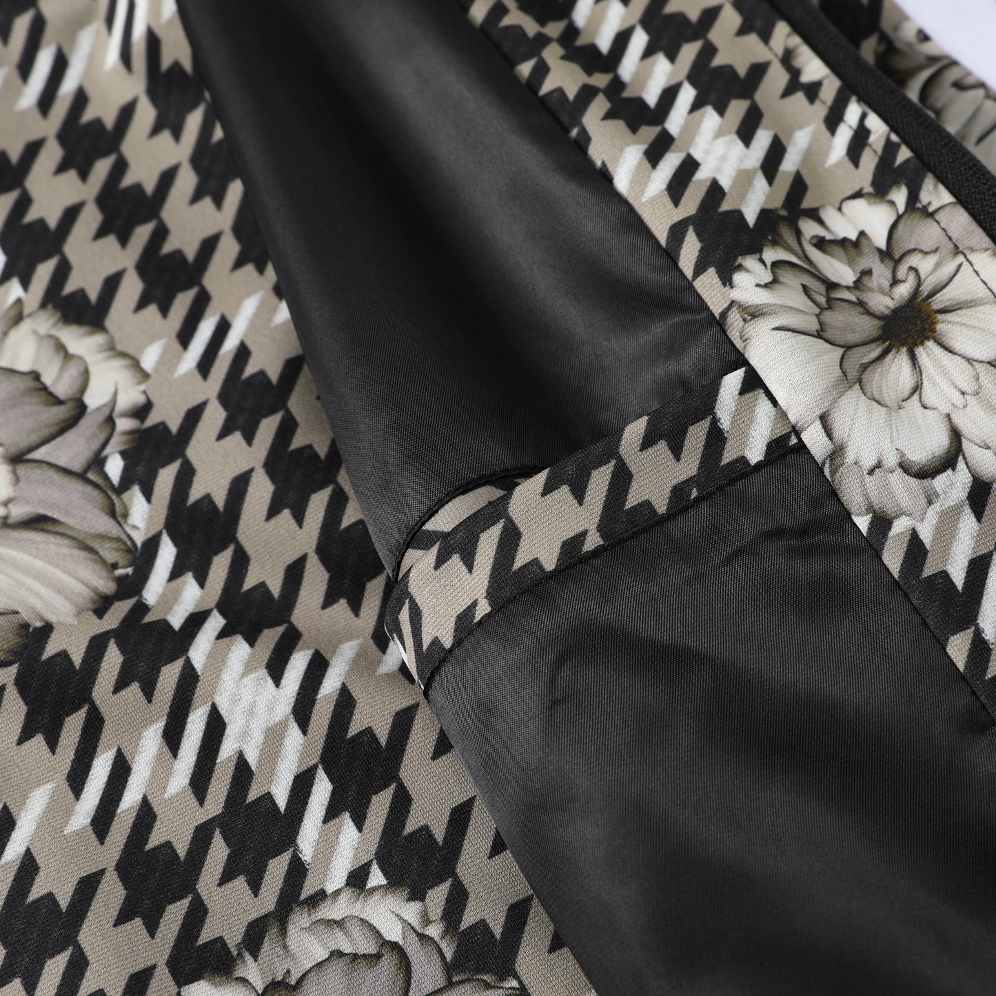 BYBNOLL Mens Casual Bomber Jacket Lightweight Zipper Floral Print Stylish Varsity Jacket for Men