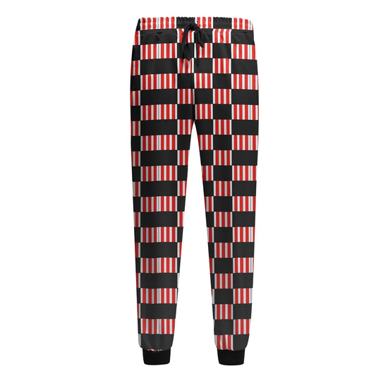 BYBNOLL Men's Printed Long Slash Pocket Multicolor Drawstring Casual Sweatpants