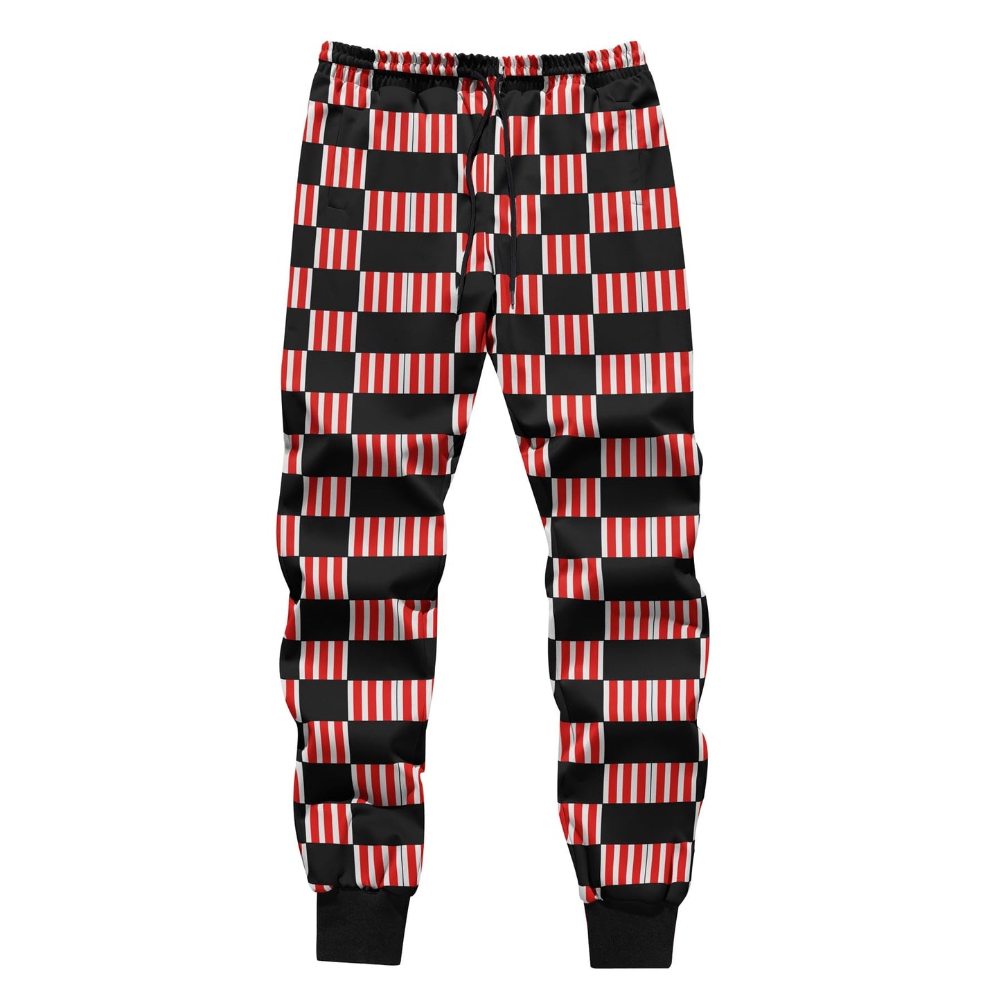 BYBNOLL Men's Printed Long Slash Pocket Multicolor Drawstring Casual Sweatpants