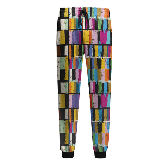 BYBNOLL Men's Printed Long Slash Pocket Multicolor Drawstring Casual Sweatpants