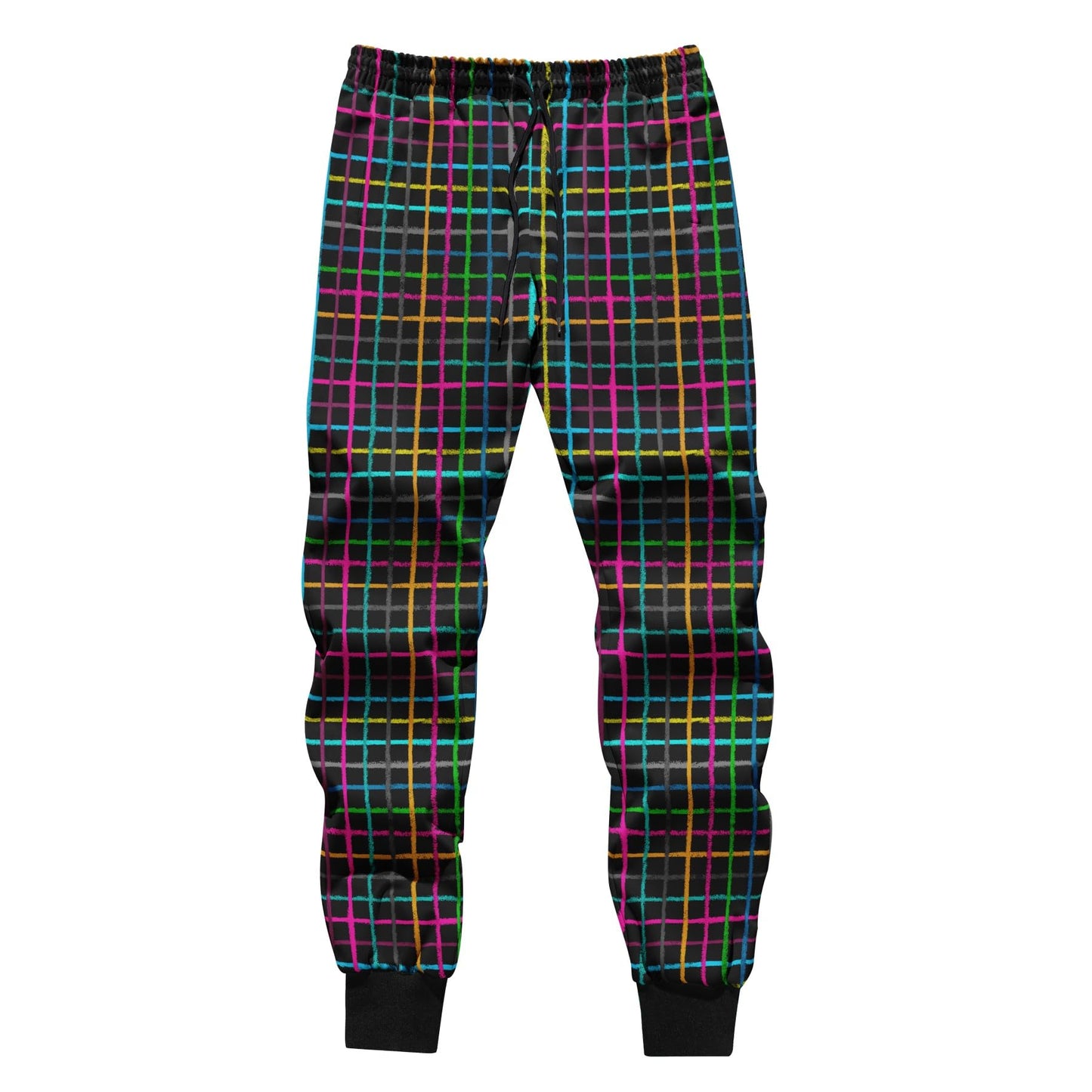 BYBNOLL Men's Printed Long Slash Pocket Multicolor Drawstring Casual Sweatpants