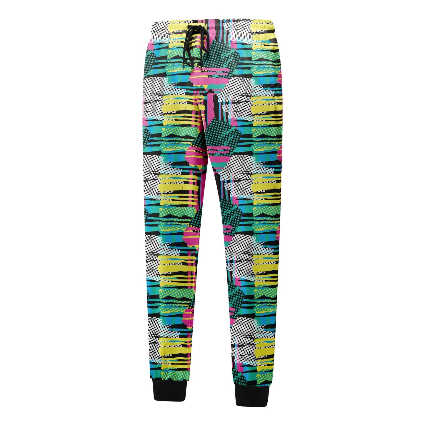 BYBNOLL Men's Printed Long Slash Pocket Multicolor Drawstring Casual Sweatpants