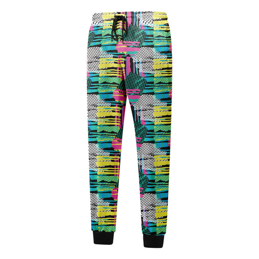 BYBNOLL Men's Printed Long Slash Pocket Multicolor Drawstring Casual Sweatpants