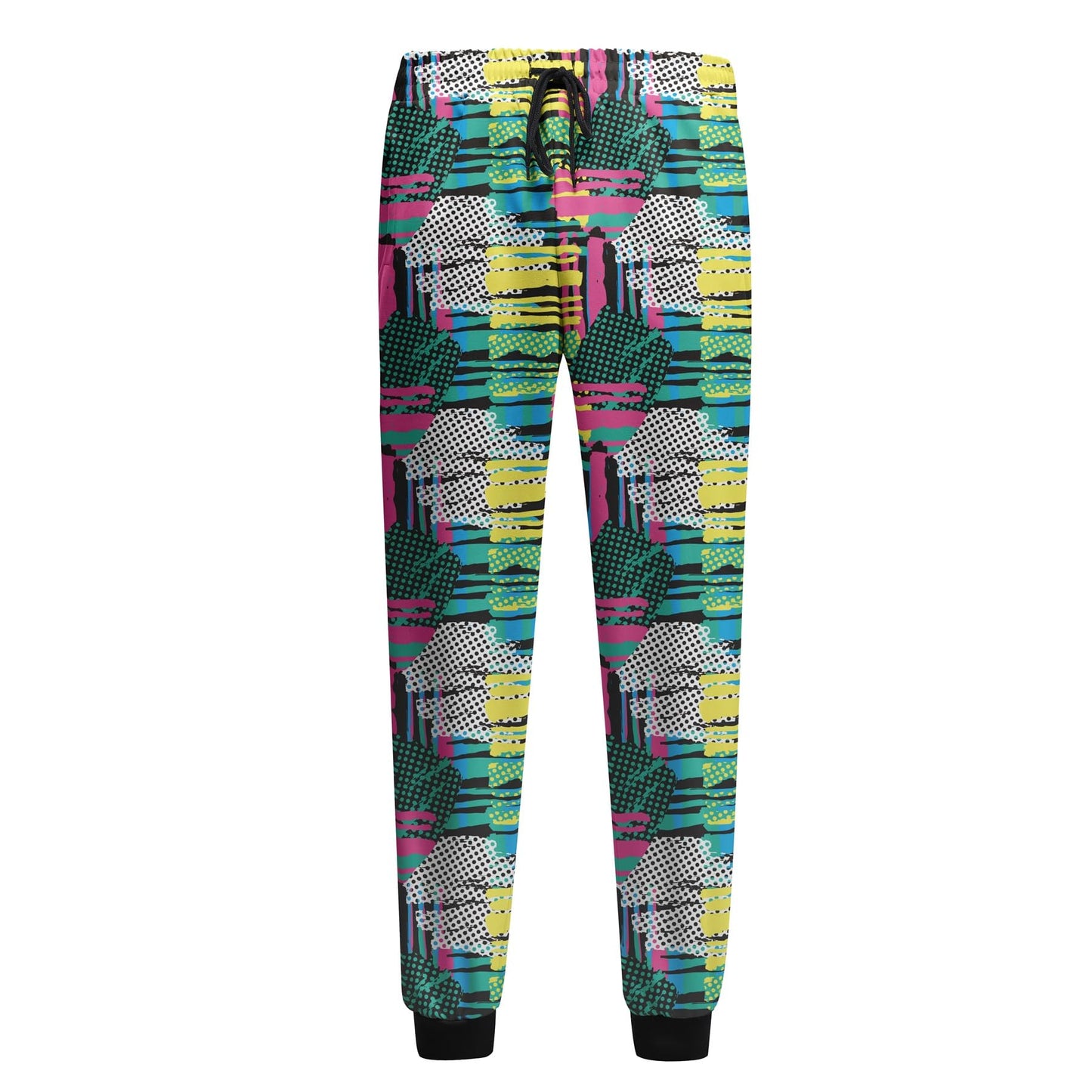 BYBNOLL Men's Printed Long Slash Pocket Multicolor Drawstring Casual Sweatpants