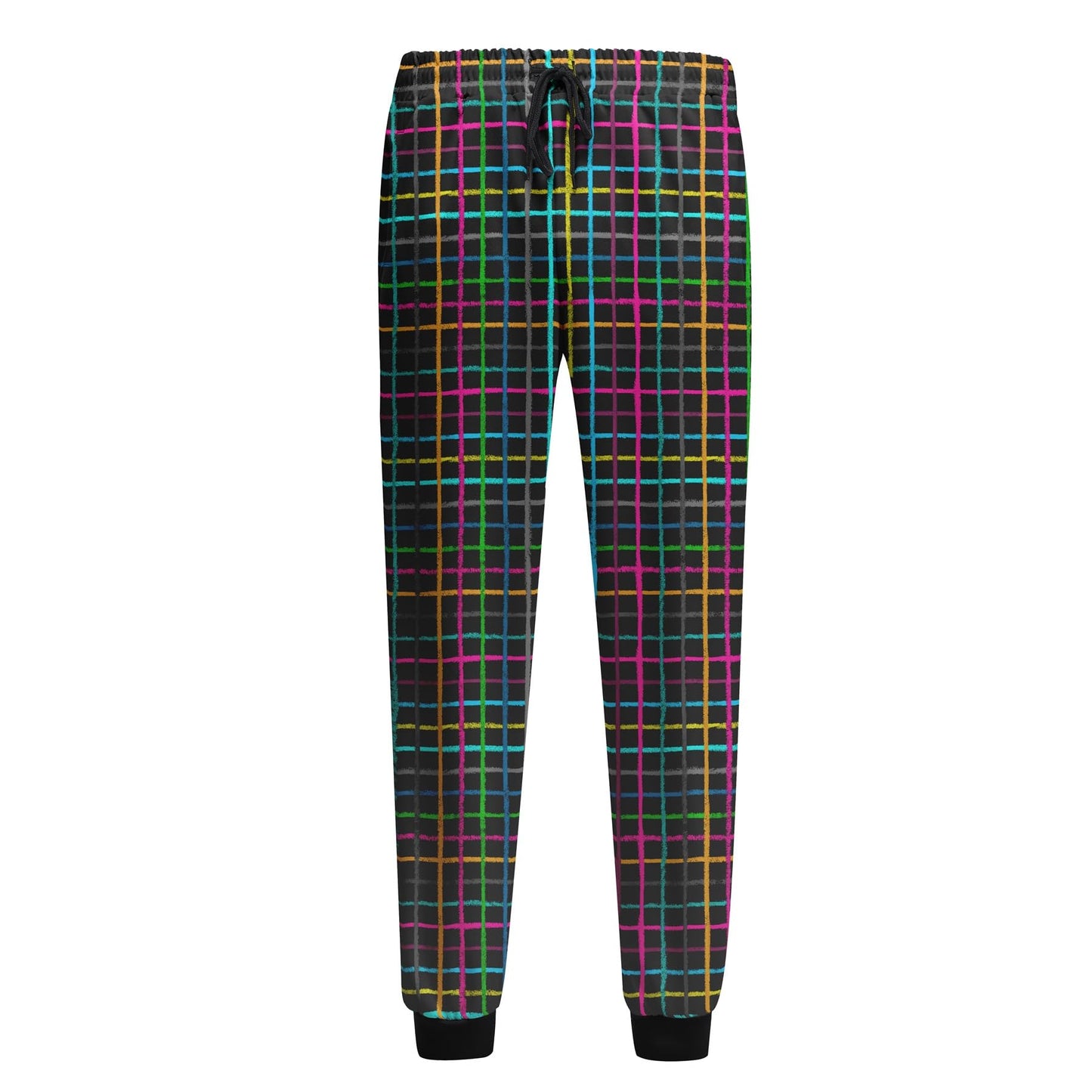 BYBNOLL Men's Printed Long Slash Pocket Multicolor Drawstring Casual Sweatpants