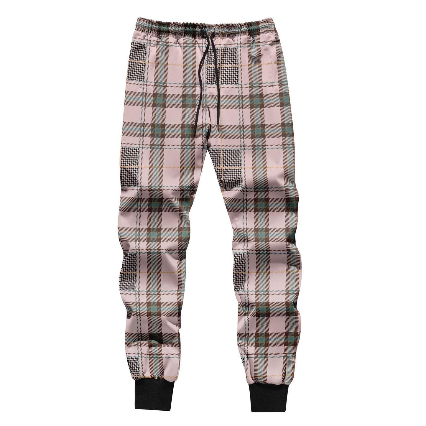 BYBNOLL Men's Printed Long Slash Pocket Multicolor Drawstring Casual Sweatpants