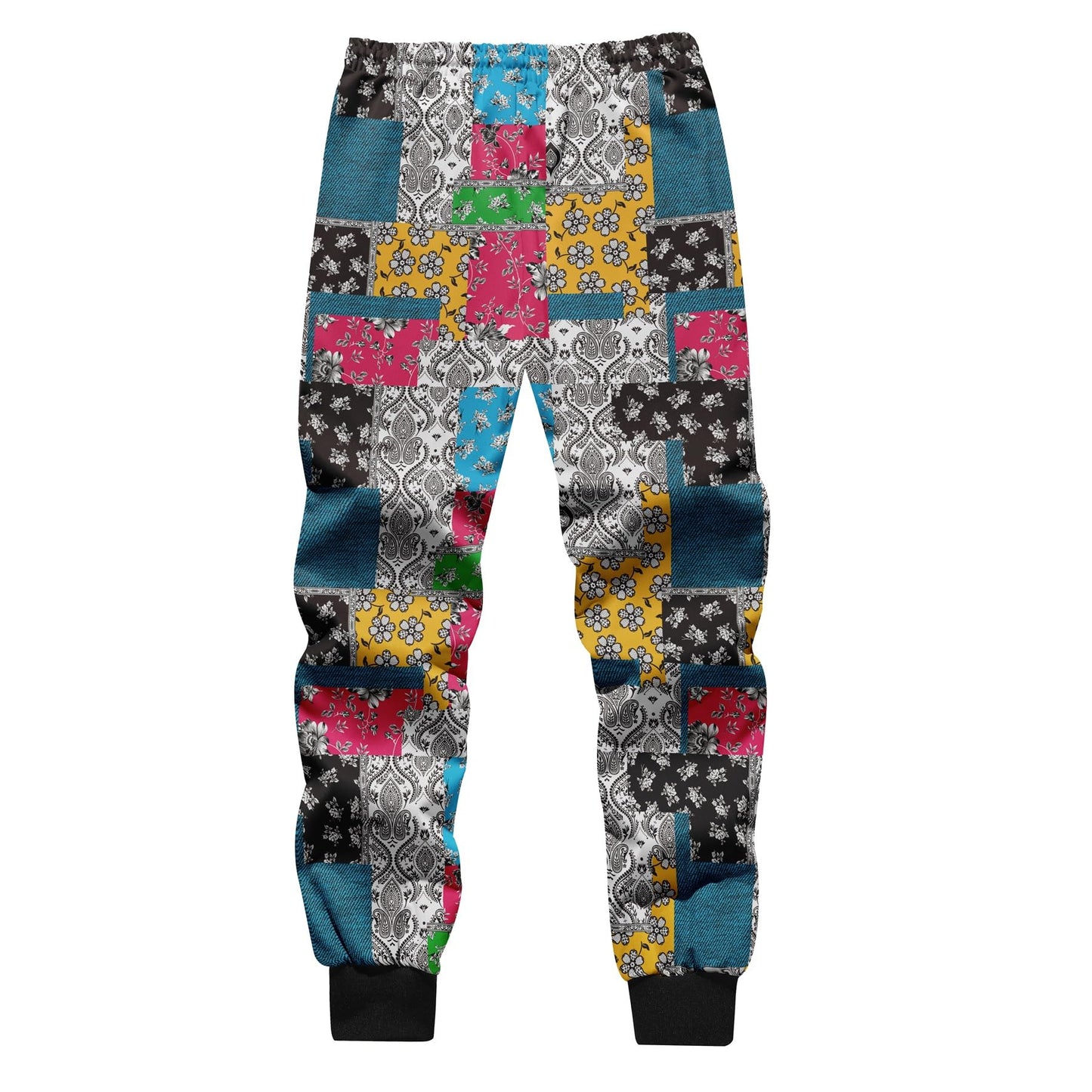 BYBNOLL Men's Printed Long Slash Pocket Multicolor Drawstring Casual Sweatpants