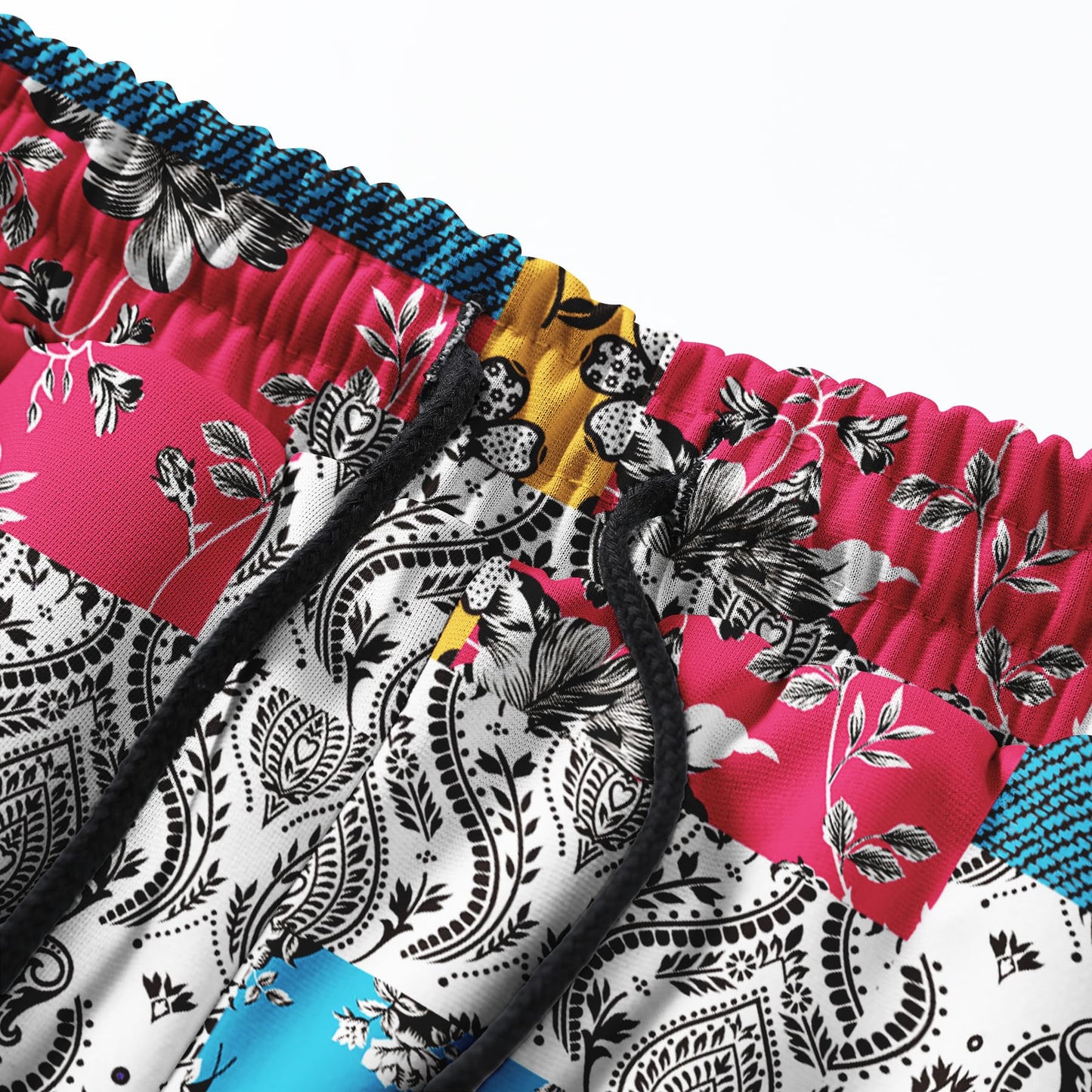 BYBNOLL Men's Printed Long Slash Pocket Multicolor Drawstring Casual Sweatpants