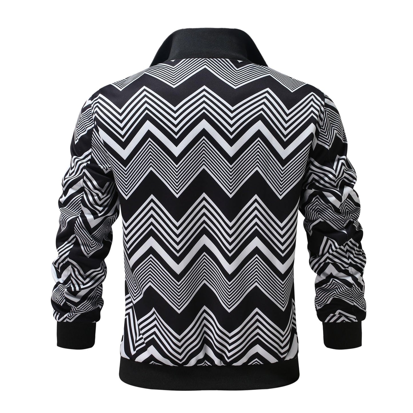 BYBNOLL Mens Jacket Casual Floral Print Lightweight Zipper Stylish Varsity Jacket for Men