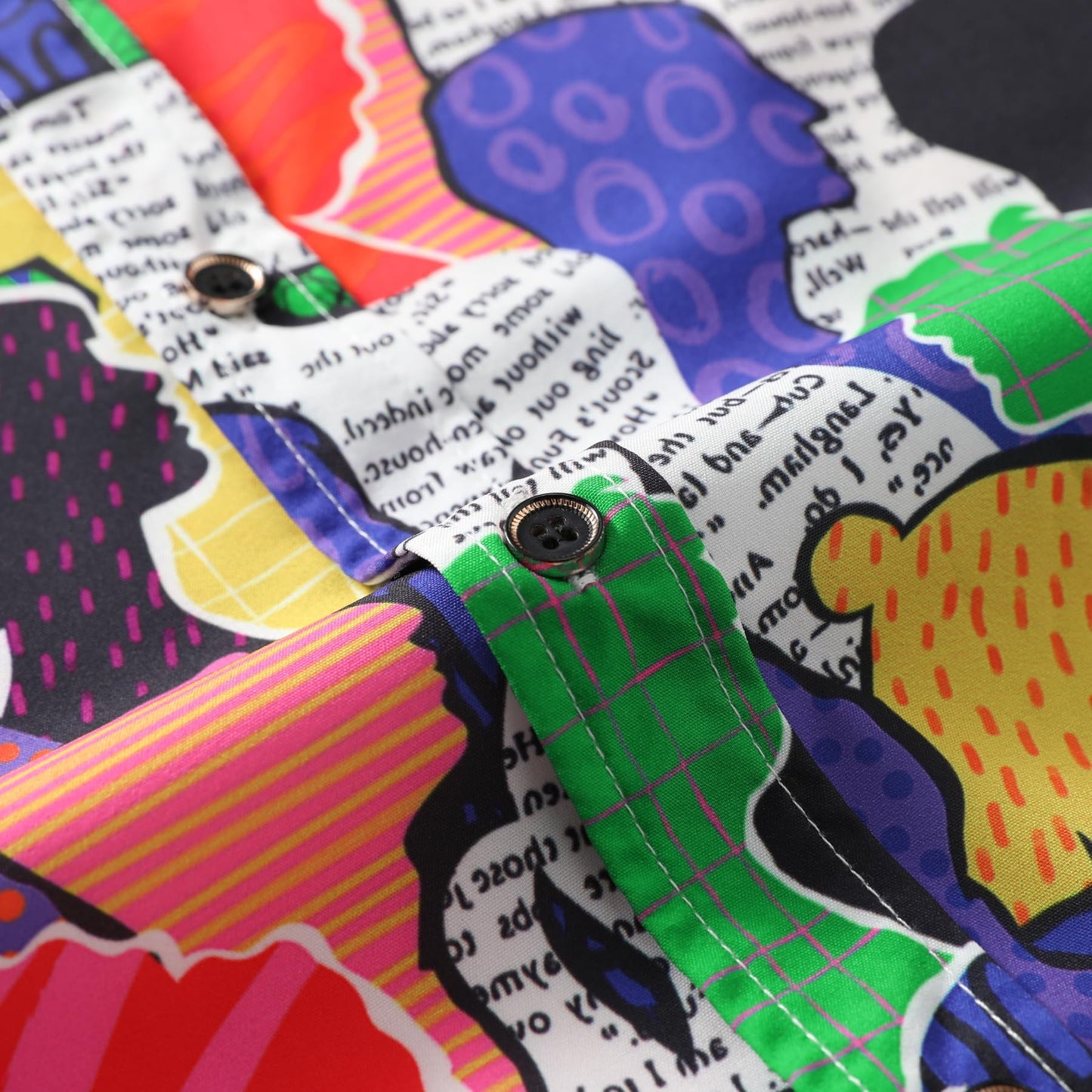 BYBNOLL Men's Casual Shirt Printed Long Sleeve Lapel Trendy Formal Business Comfortable Skin-Friendly Button Down Shirt