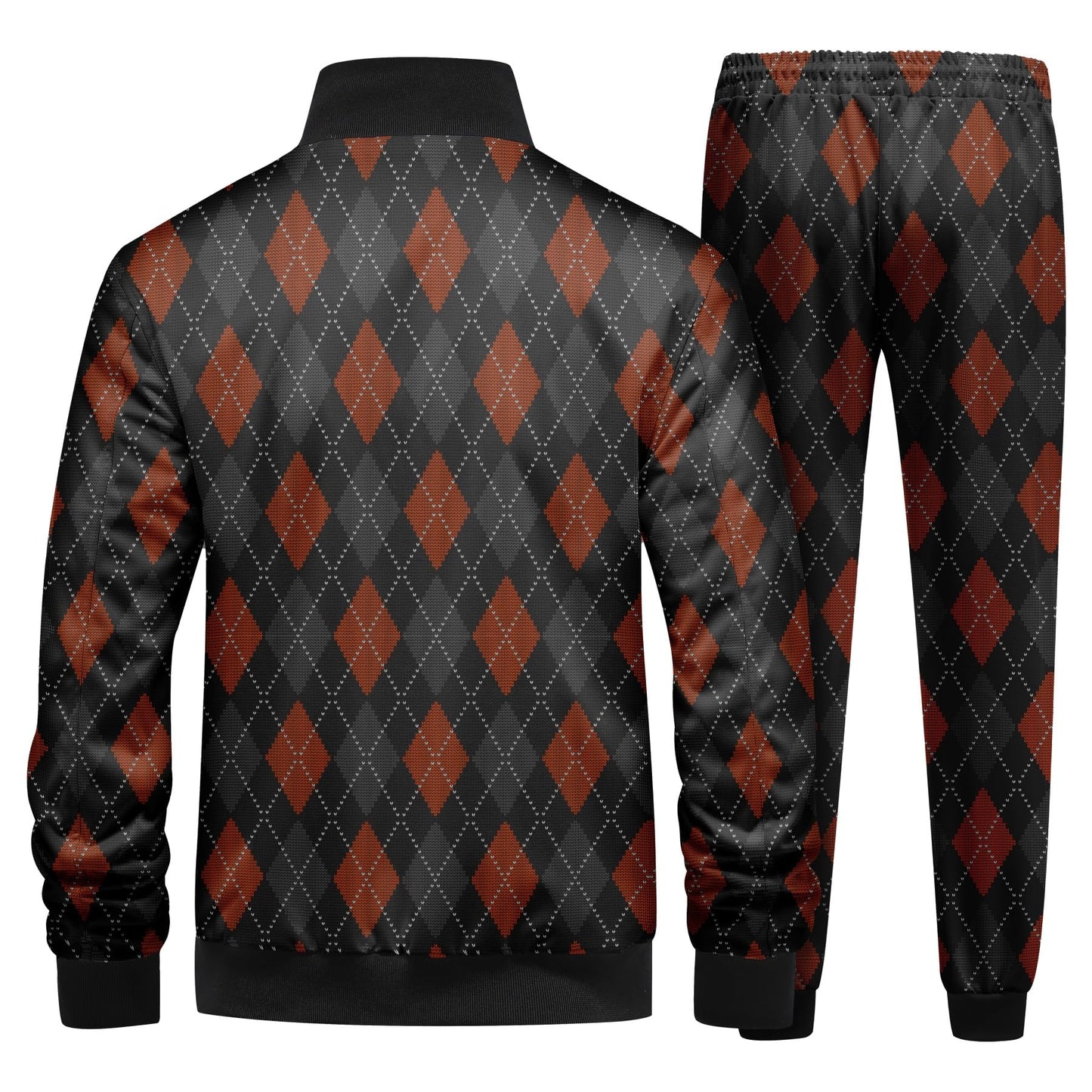 BYBNOLL Mens Tracksuit 2 Piece Set Full Zip Floral Print Casual Sport Sweatsuit Sets with Pockets