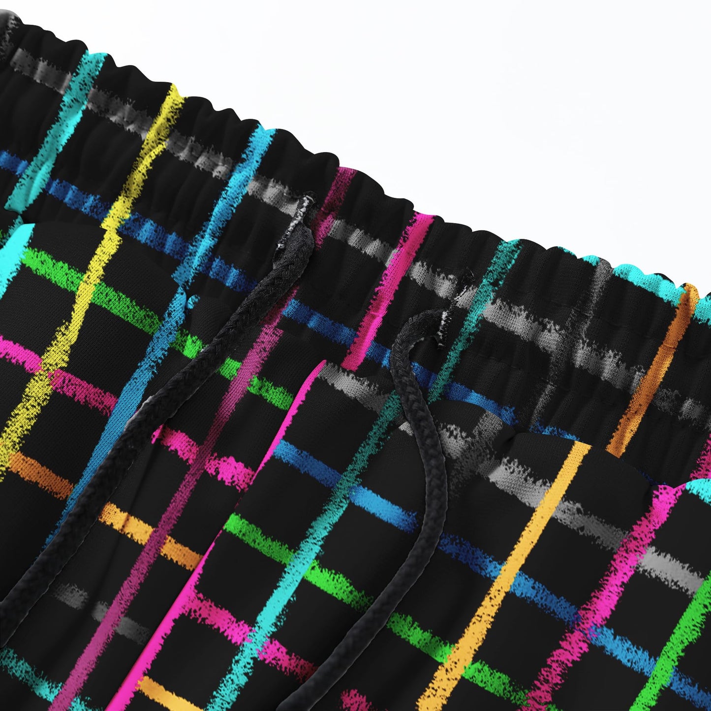 BYBNOLL Men's Printed Long Slash Pocket Multicolor Drawstring Casual Sweatpants
