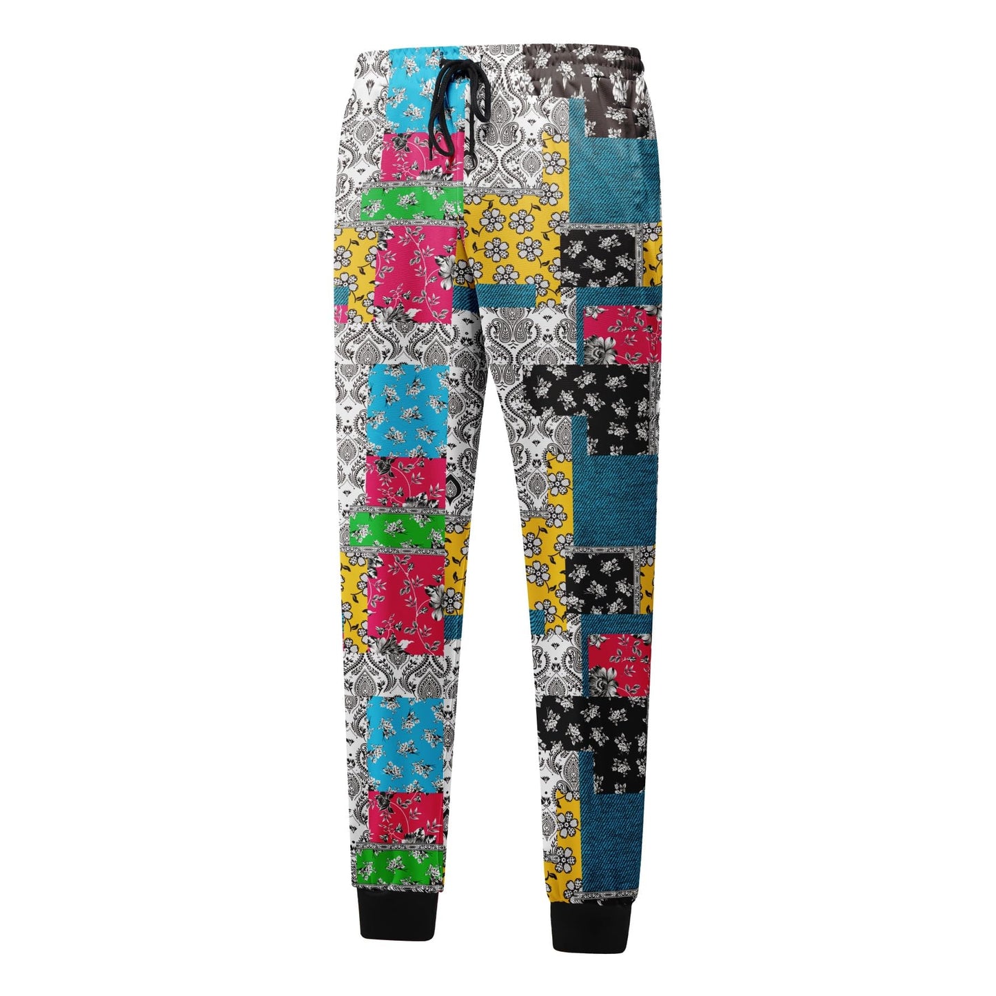 BYBNOLL Men's Printed Long Slash Pocket Multicolor Drawstring Casual Sweatpants