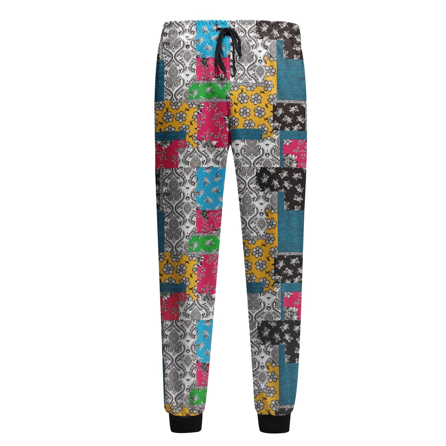 BYBNOLL Men's Printed Long Slash Pocket Multicolor Drawstring Casual Sweatpants