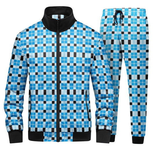 BYBNOLL Mens Tracksuit Floral Print 2 Piece Set Casual Full Zip Sport Sweatsuit Sets with Pockets