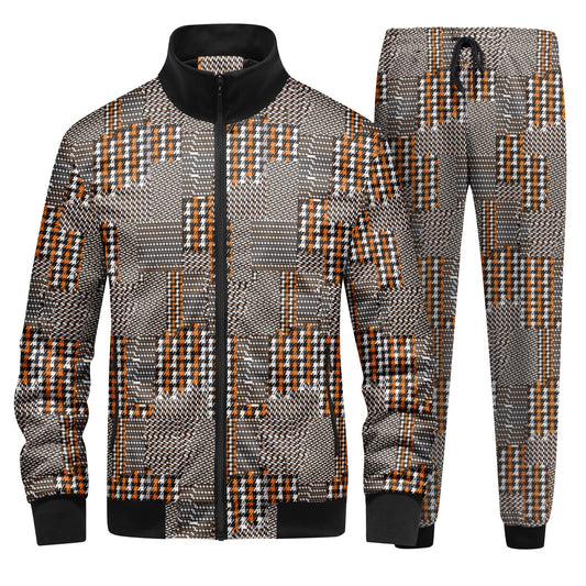 BYBNOLL Mens Tracksuit Floral Print 2 Piece Set Casual Full Zip Sport Sweatsuit Sets with Pockets